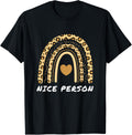 Cute Nice Person Cheetah Leopard Print Rainbow Heart Apparel Comfort Fit Best Seller Look