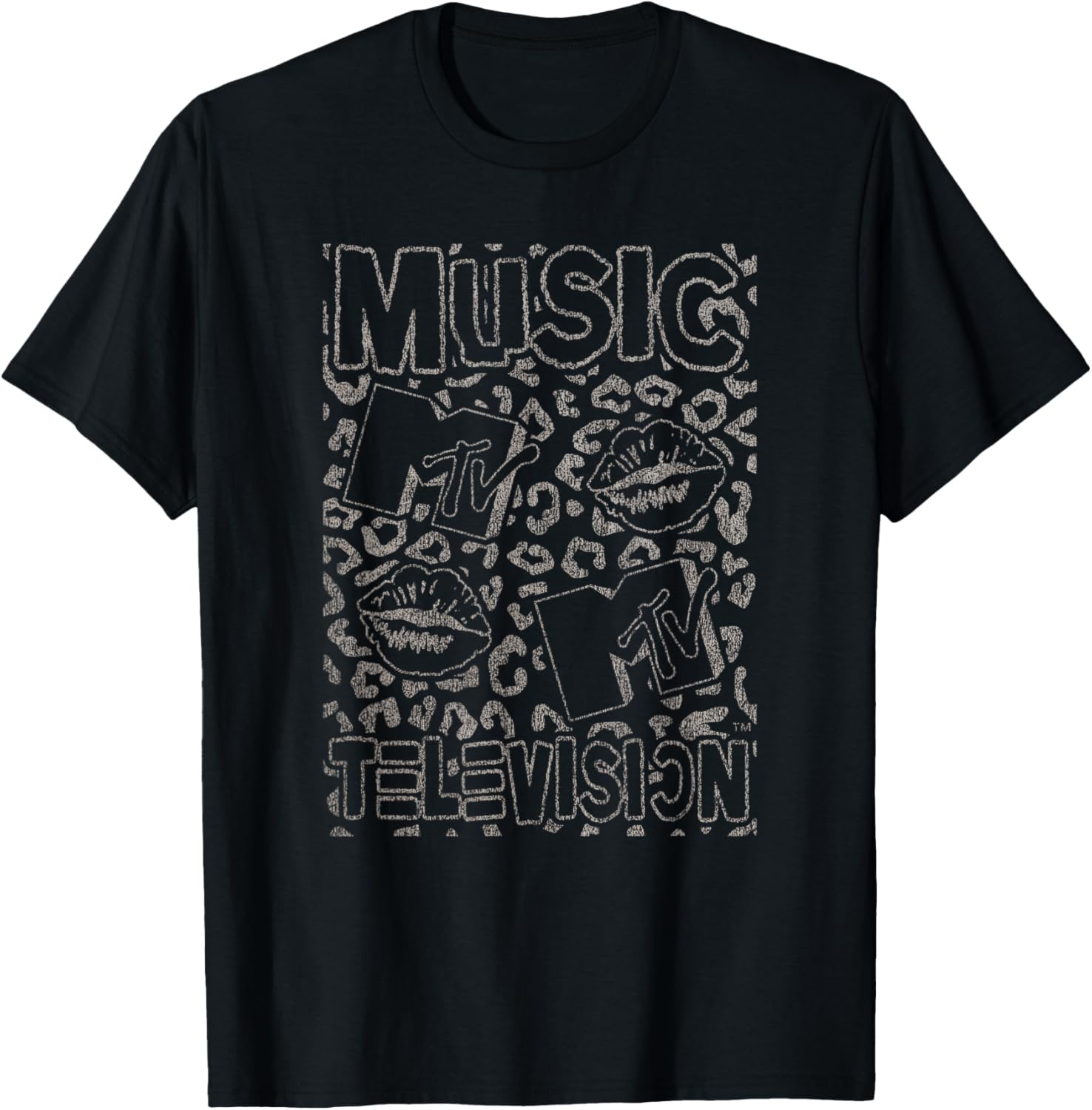MTV Cheetah Print Vintage Punk Rock Logo Apparel Streetwear Style Fan Favorite