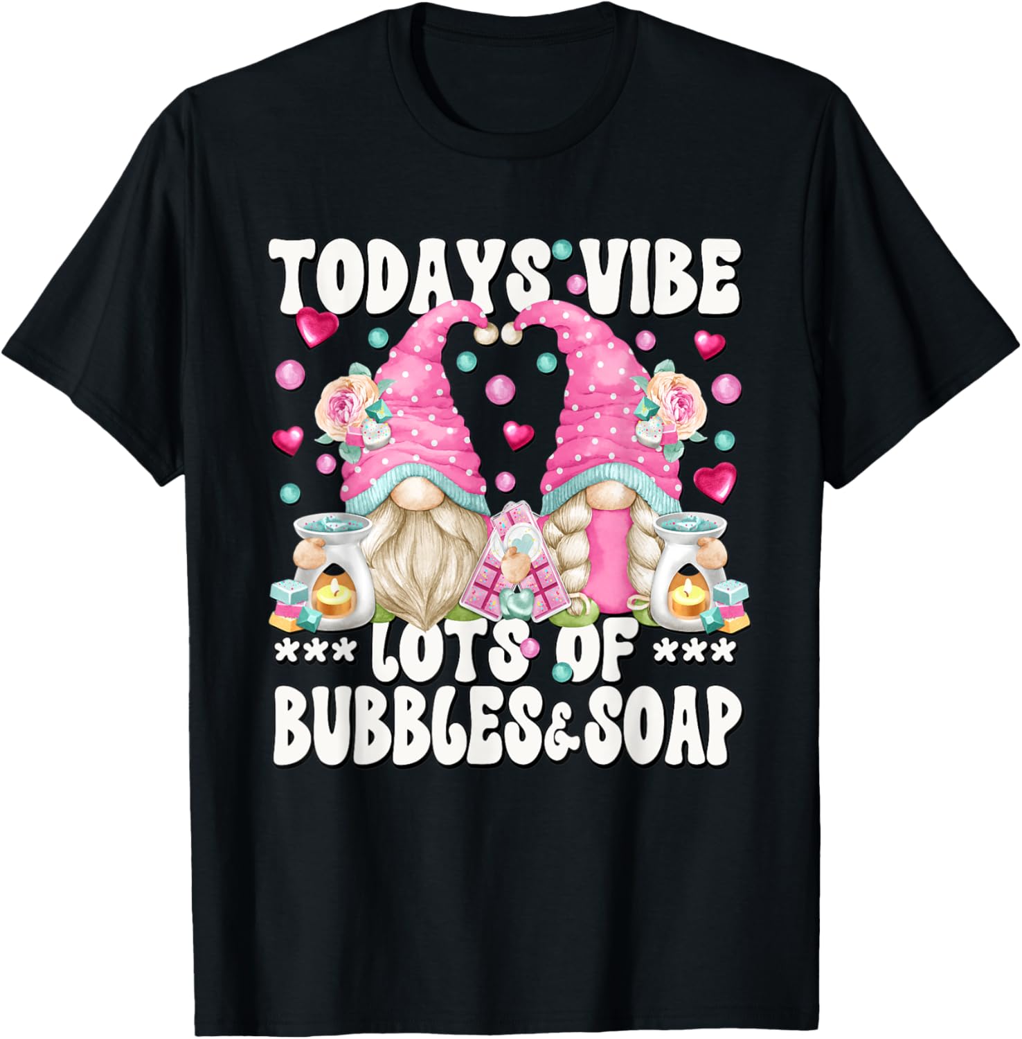 Pink Soap Bubble Decor Funny Gnomes For Women And Soap Maker Apparel | US Viral Style | Aesthetic Fit