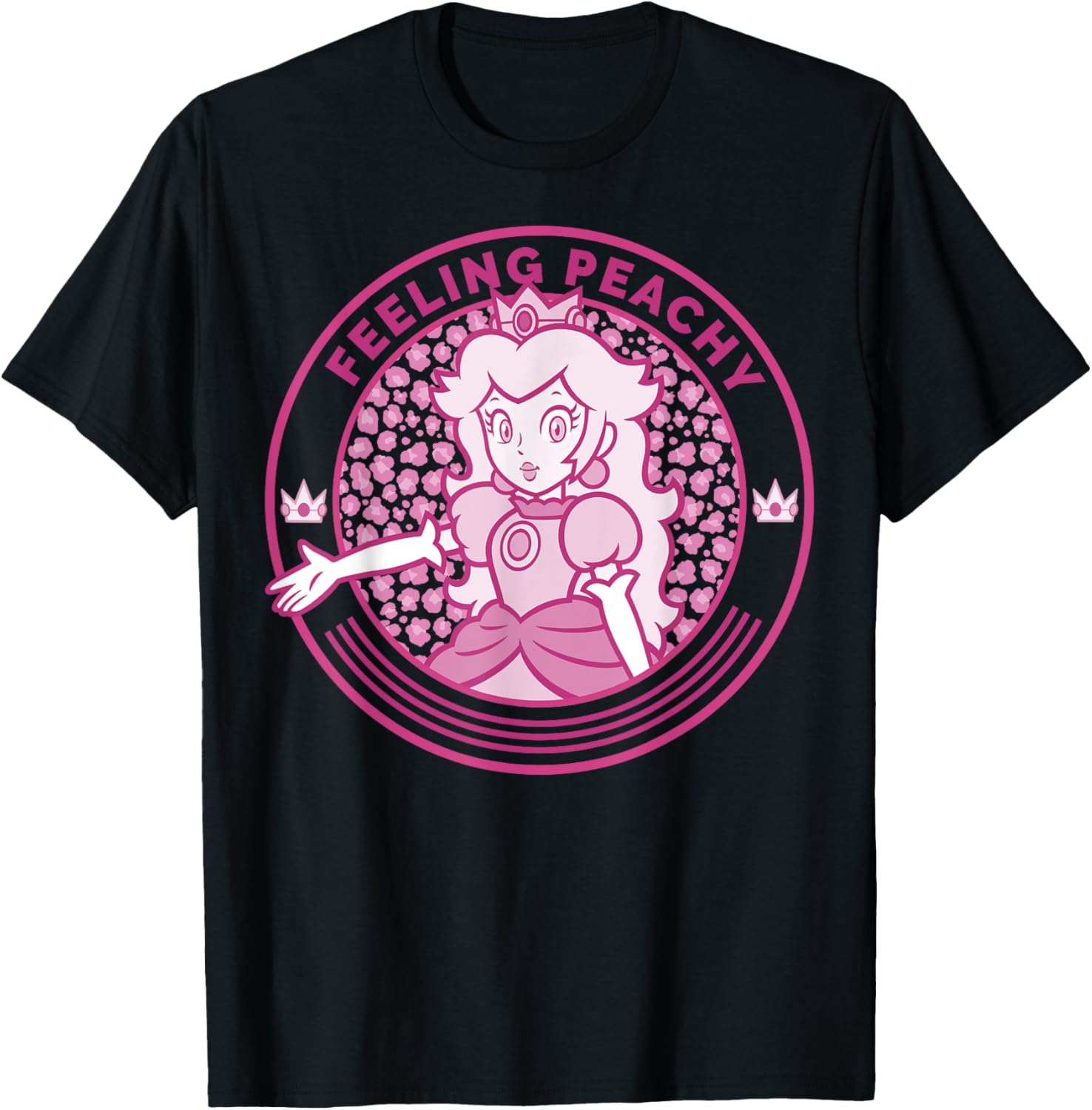 Super Mario Princess Peach Feeling Peachy Cheetah Print Apparel Trending US Hot Right Now