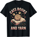 Cats Books And Yarn Knitter Funny Knitting Yarn Supply | Viral US Pick | High CTR Title