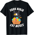 Funny Cat Lover and Yarn Enthusiast Tee - Yarn Ninja Cat T-Shirt | Premium Quality | Best Seller Choice