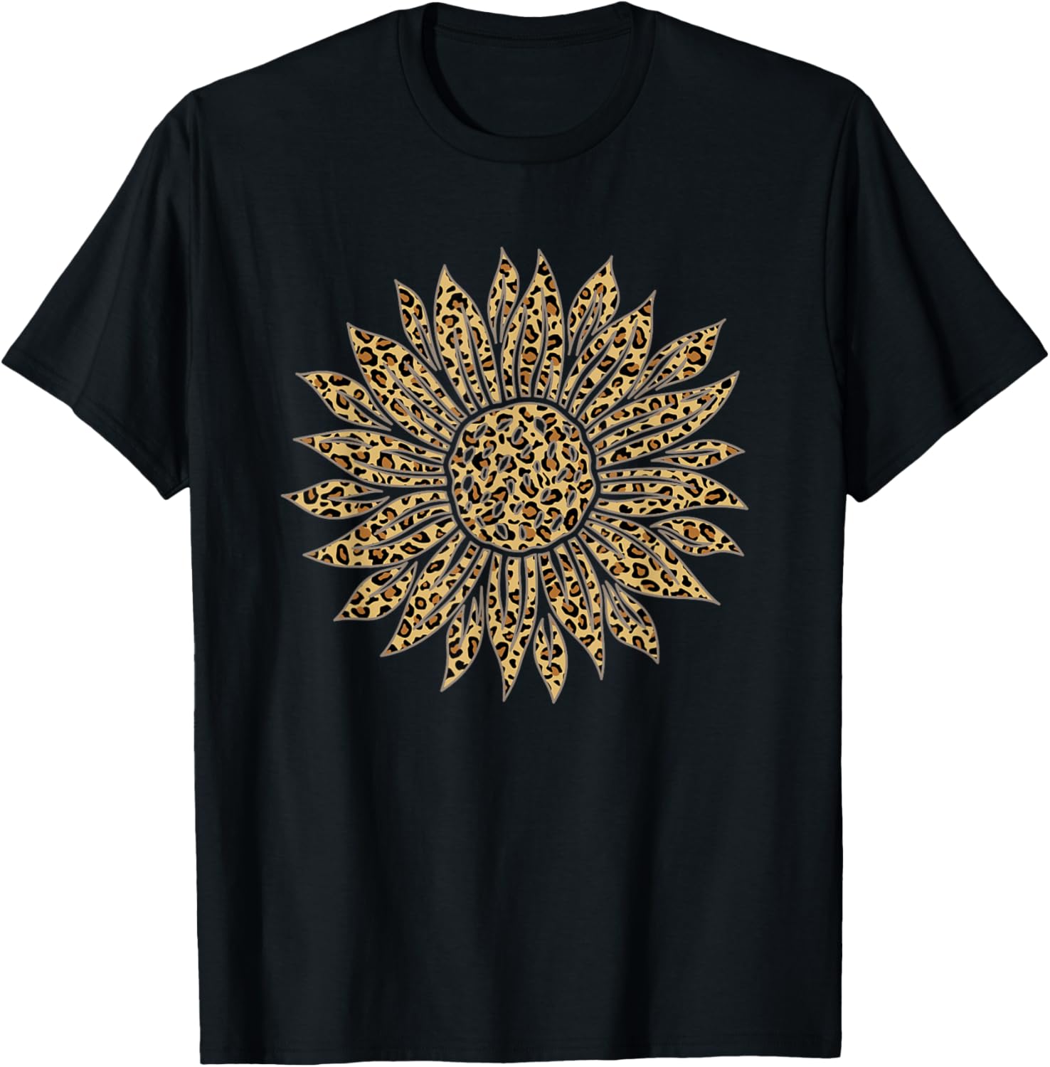 Sunflower Leopard Print Pattern Women Cheetah Animal Apparel Comfort Fit Gift Ready