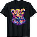 Cute Cheetah Cub Vibrant Colors Apparel Streetwear Style Gift Ready