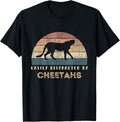 Retro Vintage Easily Distracted By Cheetahs Funny Cheetah Apparel Viral TikTok Find Everyday Wear