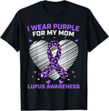 Cute I Wear Purple For My Mom Lupus Awareness Cheetah Print Apparel Premium Print Everyday Wear
