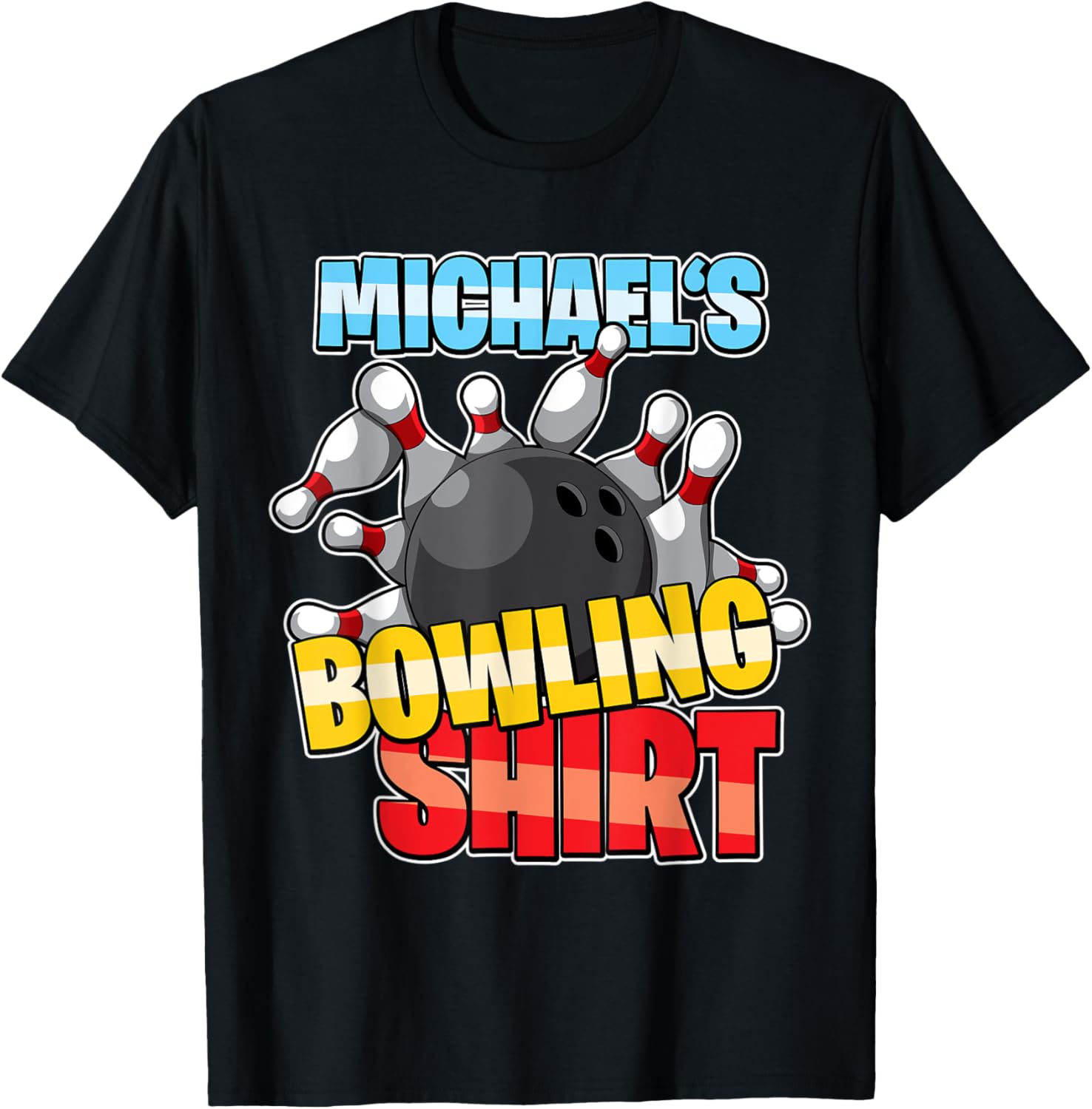 Mens Michael's Bowling Shirt - Personalized Bowling T-Shirt | Viral Streetwear Style