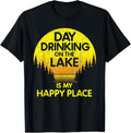 Vintage Day Drinking on the Lake is my Happy Place Lake Apparel | Trending 2025 | Daily Wear Essential