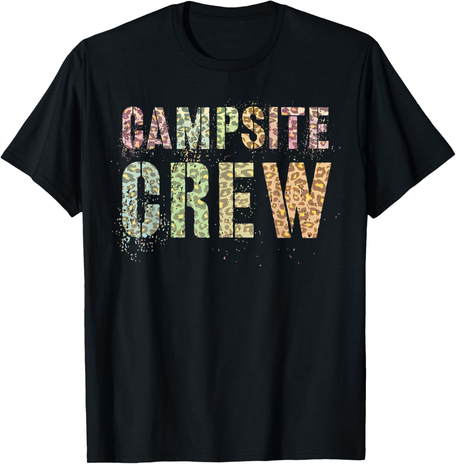 CAMPSITE CREW Leopard Print Summer Staff Counselor Teacher Apparel Viral TikTok Find Hot Right Now