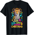 Just A Girl Who Loves Cheetahs Animal Print Art Zookeeper Apparel Comfort Fit US Top Pick