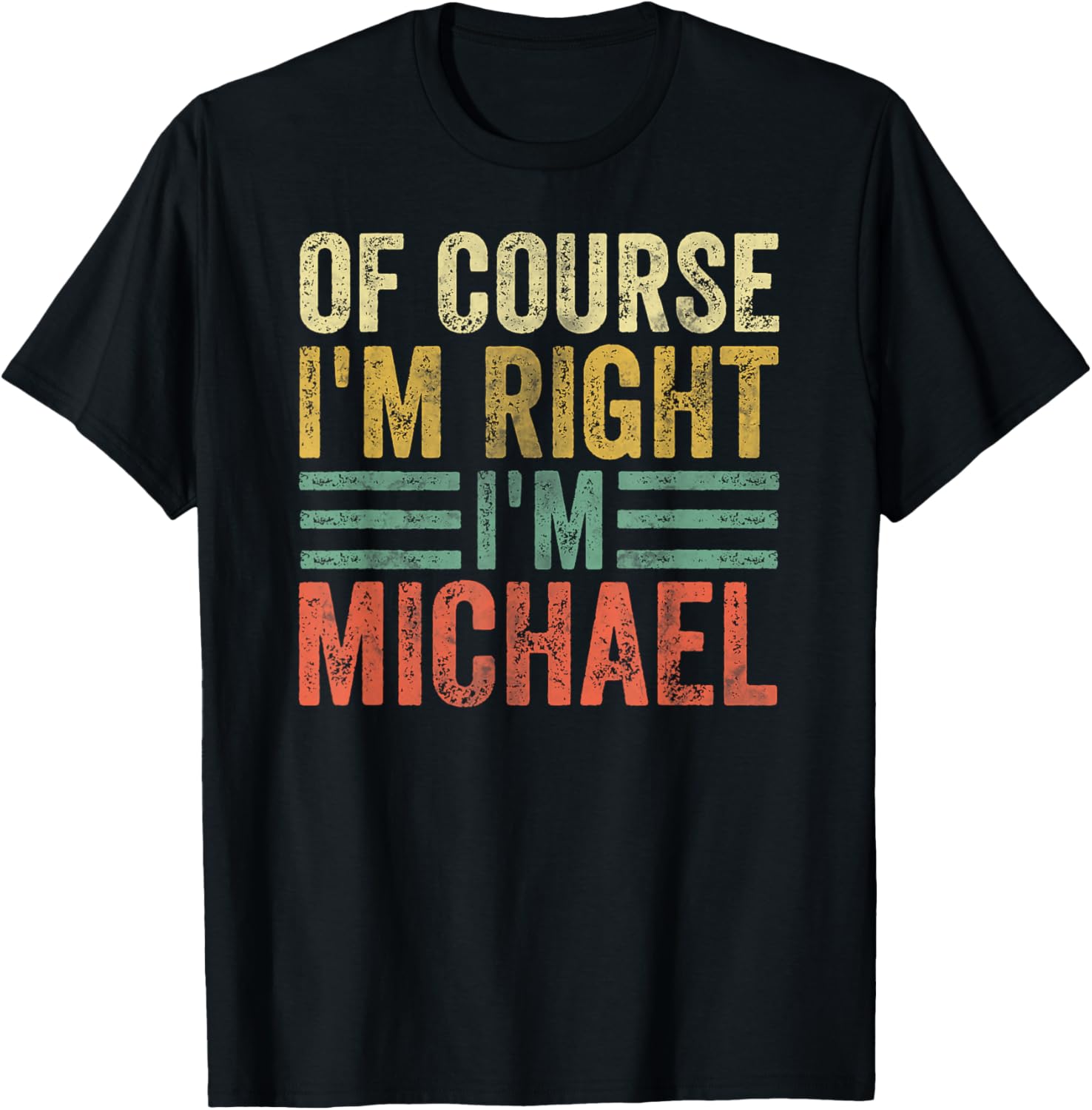Personalized Name Shirt Of Course I'm Right I'm Michael T-Shirt | US Best Seller