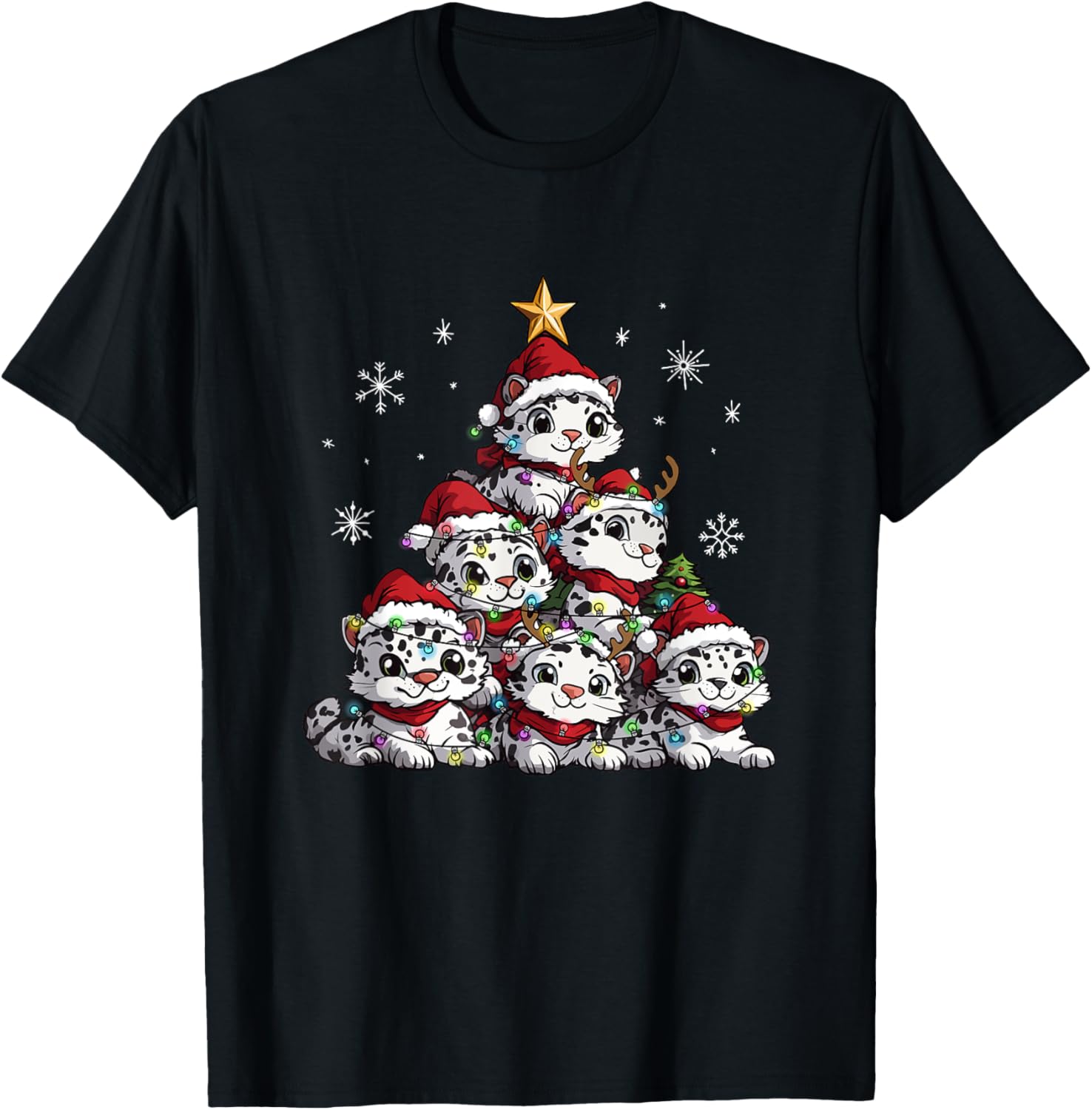 Cheetah Christmas Irbis Xmas Girls Boys Funny Santa Apparel Premium Print Fan Favorite