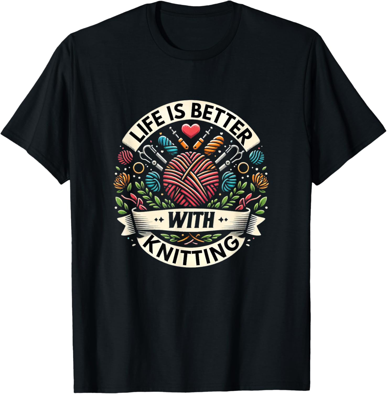 Knitting Shirt Women Girls Yarn Knitting Lover Knitter T-Shirt | Trending 2025 | Perfect for Crafters