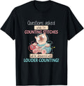 Questions Asked While I'm Counting Stitches Crochet Cat Yarn Men Women Yarn Supply | Trending 2025 | Perfect for Craf...