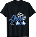 Cheer Mom Shirt Megaphone Blue Leopard Cheetah Print T Shirt Viral TikTok Find Everyday Wear