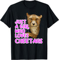 Just A Girl Who Loves Cheetahs Clothes Women Gift Cheetah Apparel Trending US US Top Pick