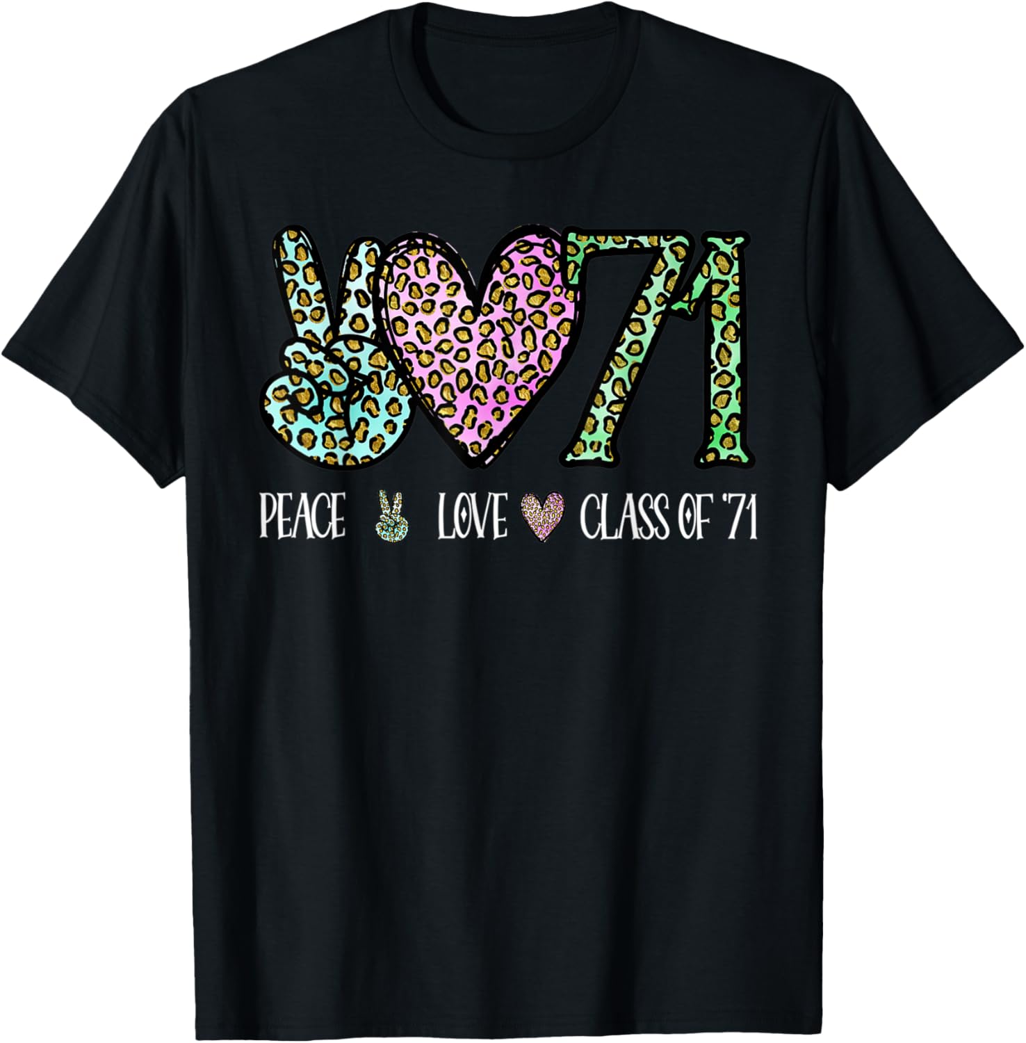 Class Of 1971 Shirt Leopard Senior Graduation Class Reunion T Shirt Trending US Everyday Wear