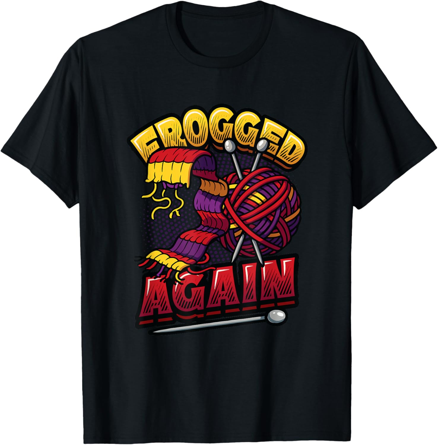 Frogged Again Funny Knitting Crochet Yarn Yarn Supply | High Search Volume | Perfect for Crafters