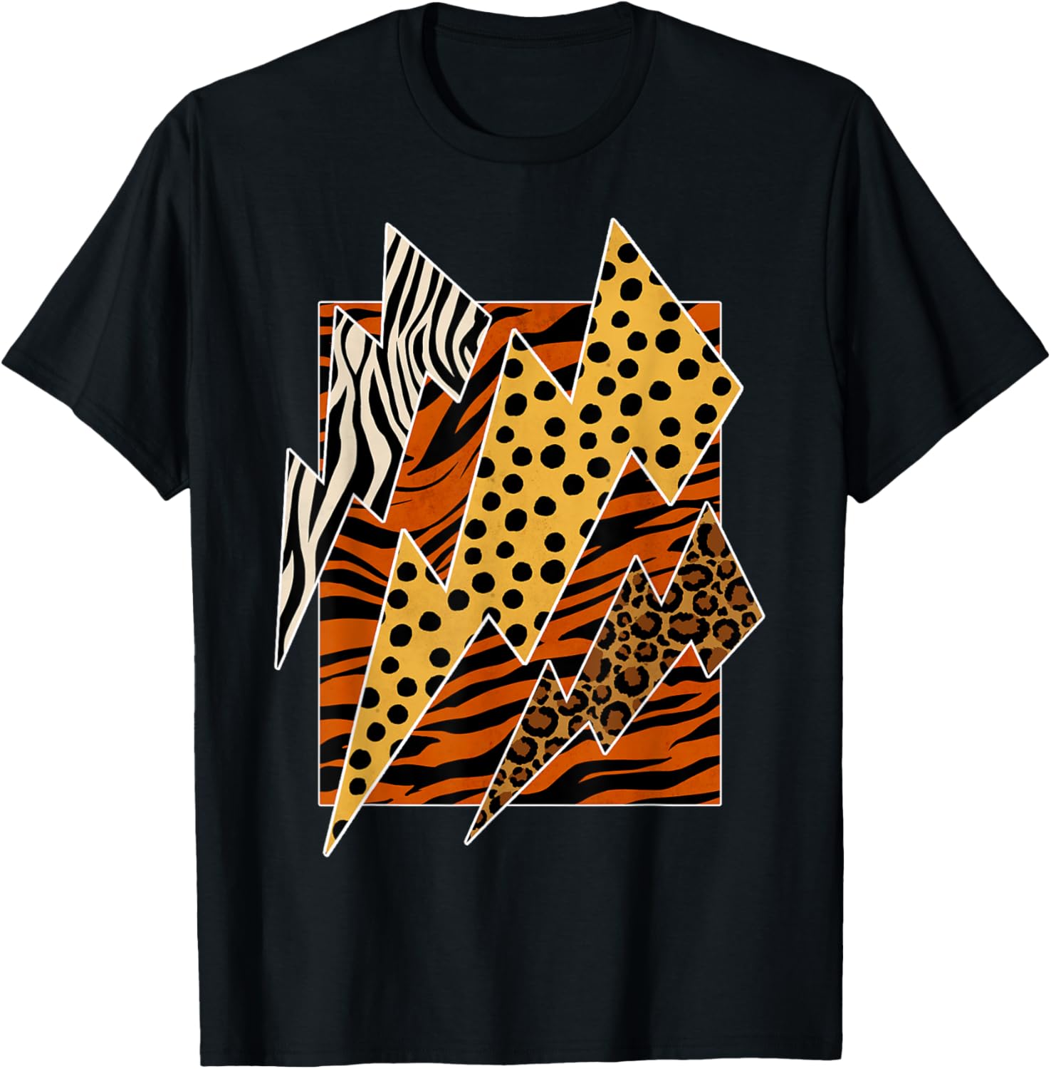 Tiger Leopard Cheetah Zebra Lightning Animal Print Safari Apparel Premium Print US Top Pick