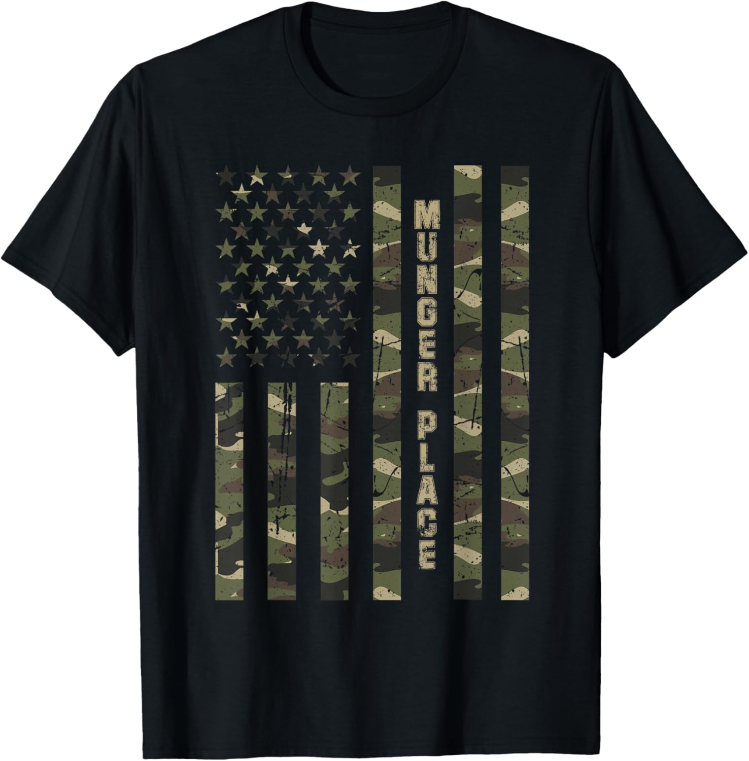 Munger Place United States Distressed Camo w US Flag Apparel | High Search Volume | High CTR Boost