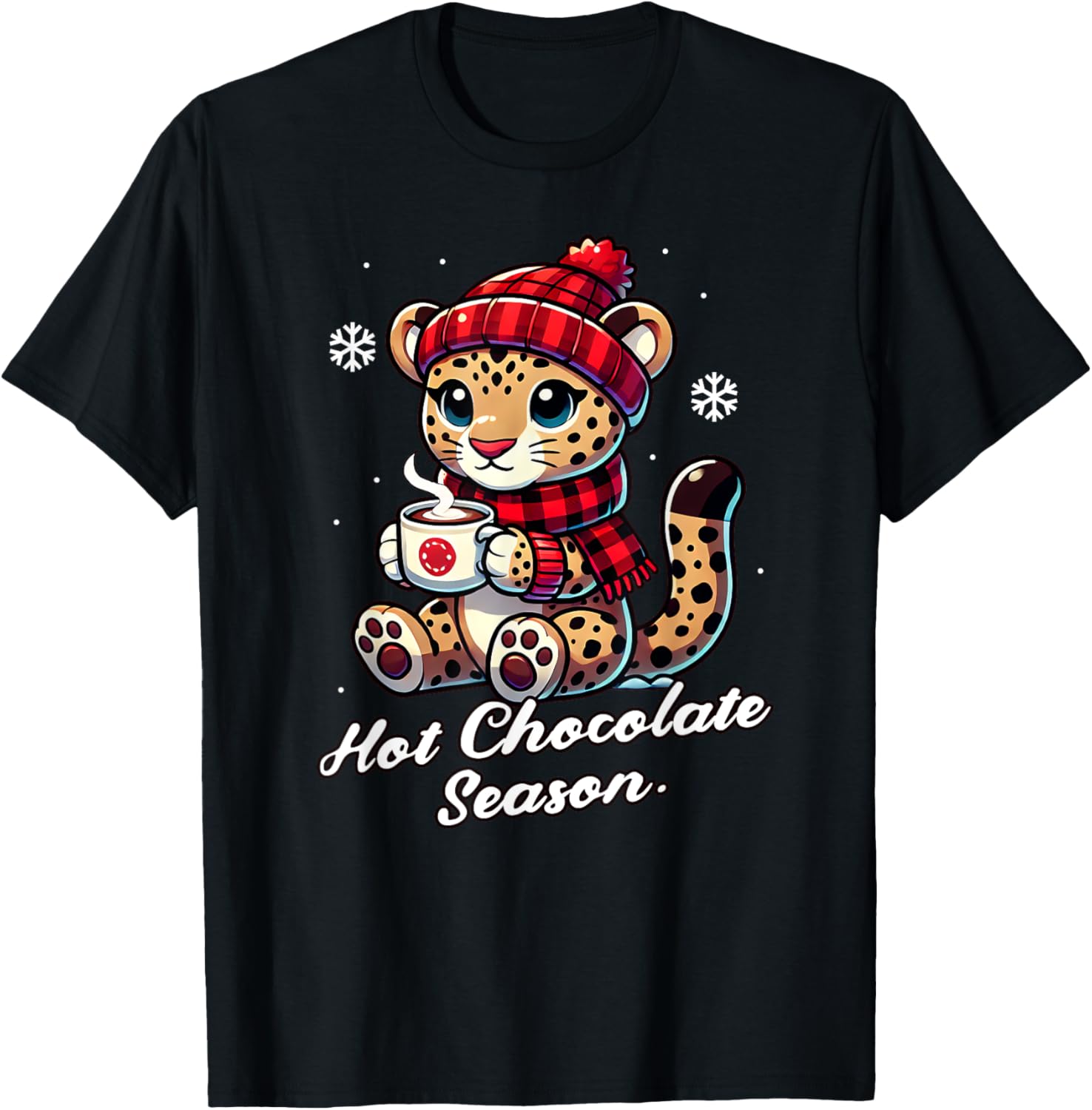 Funny Cheetah Hot Choco Scarf Merry Christmas Mom Dad Kids Apparel Viral TikTok Find Best Seller Look