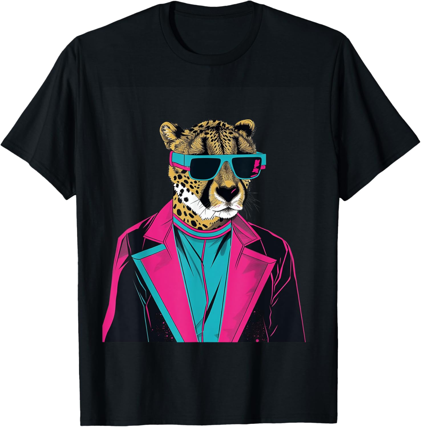 Stylish Cheetah Hipster Retro Design Apparel Comfort Fit US Top Pick