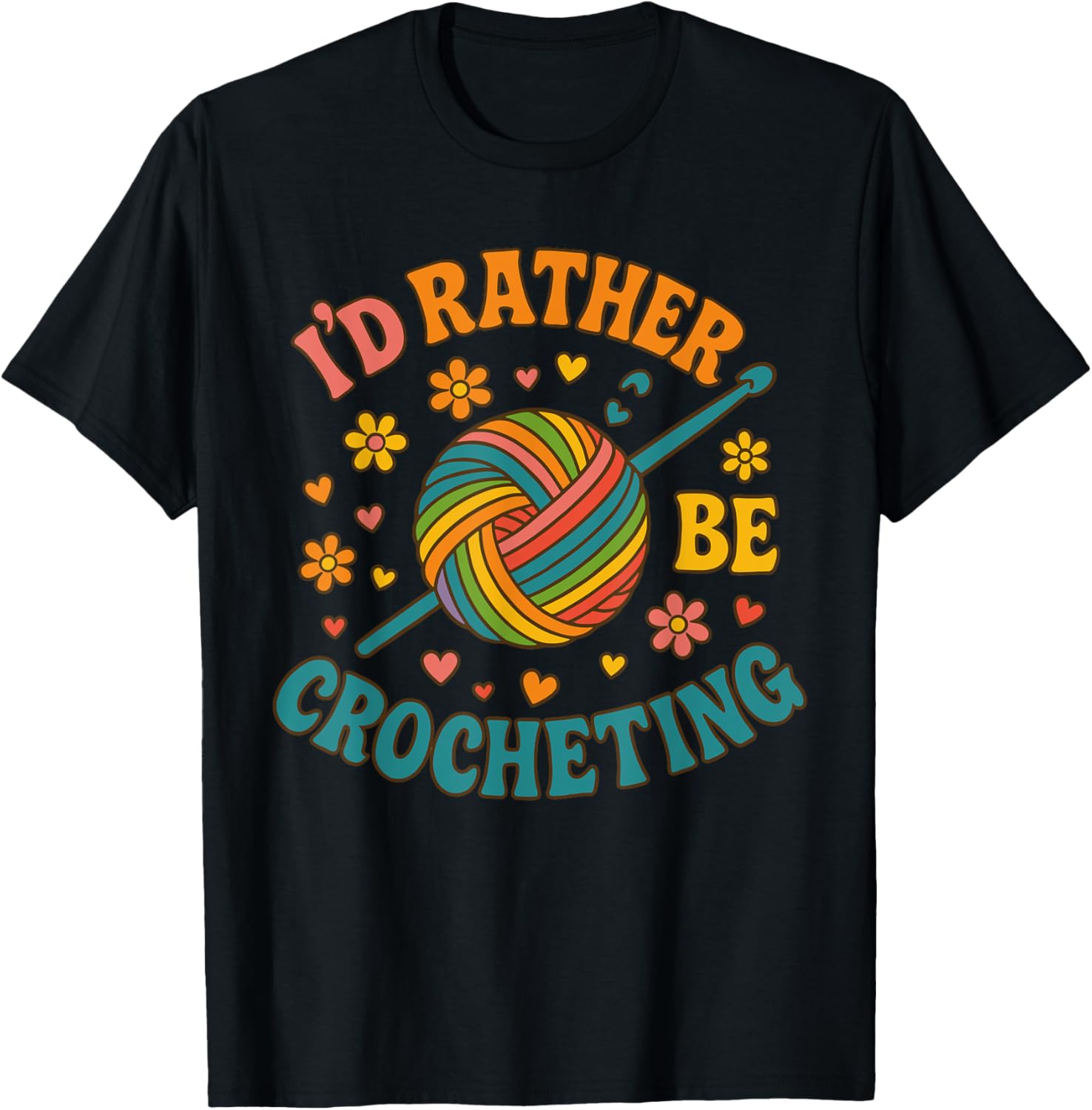 I'd Rather Be Crocheting Yarn Flower Graphic Design Yarn Supply | High Search Volume | High CTR Title