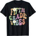 Groovy FIFTH GRADE VIBES Teacher Leopard Print 5th Gr Retro Men Women Kids Apparel Viral TikTok Find US Top Pick