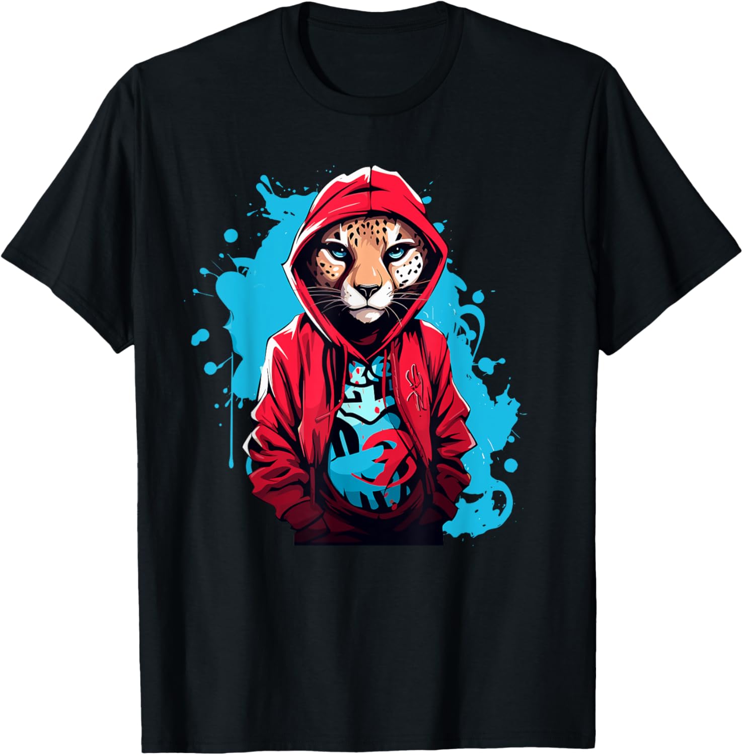 Hoodie Cheetah Street Look Hoodie Premium Print Everyday Wear