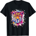 Cheetah Portrait Artwork Animal Head Pop Art Apparel Premium Print Everyday Wear