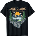 Fishing Boating Camping - My Happy Place Lake Clark Apparel | US Viral Pick | Aesthetic Casual Look