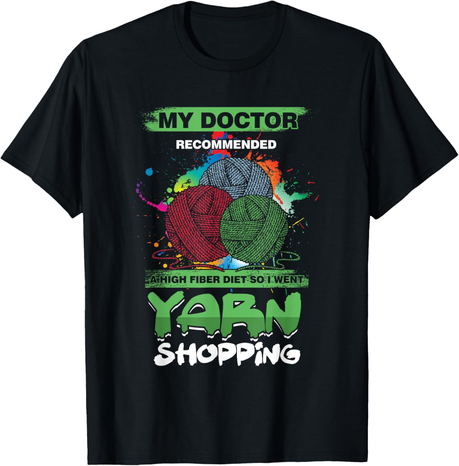 Funny Crocheter Embroidery Yarn Shopping T-Shirt T-Shirt | High Search Volume | Customer Favorite