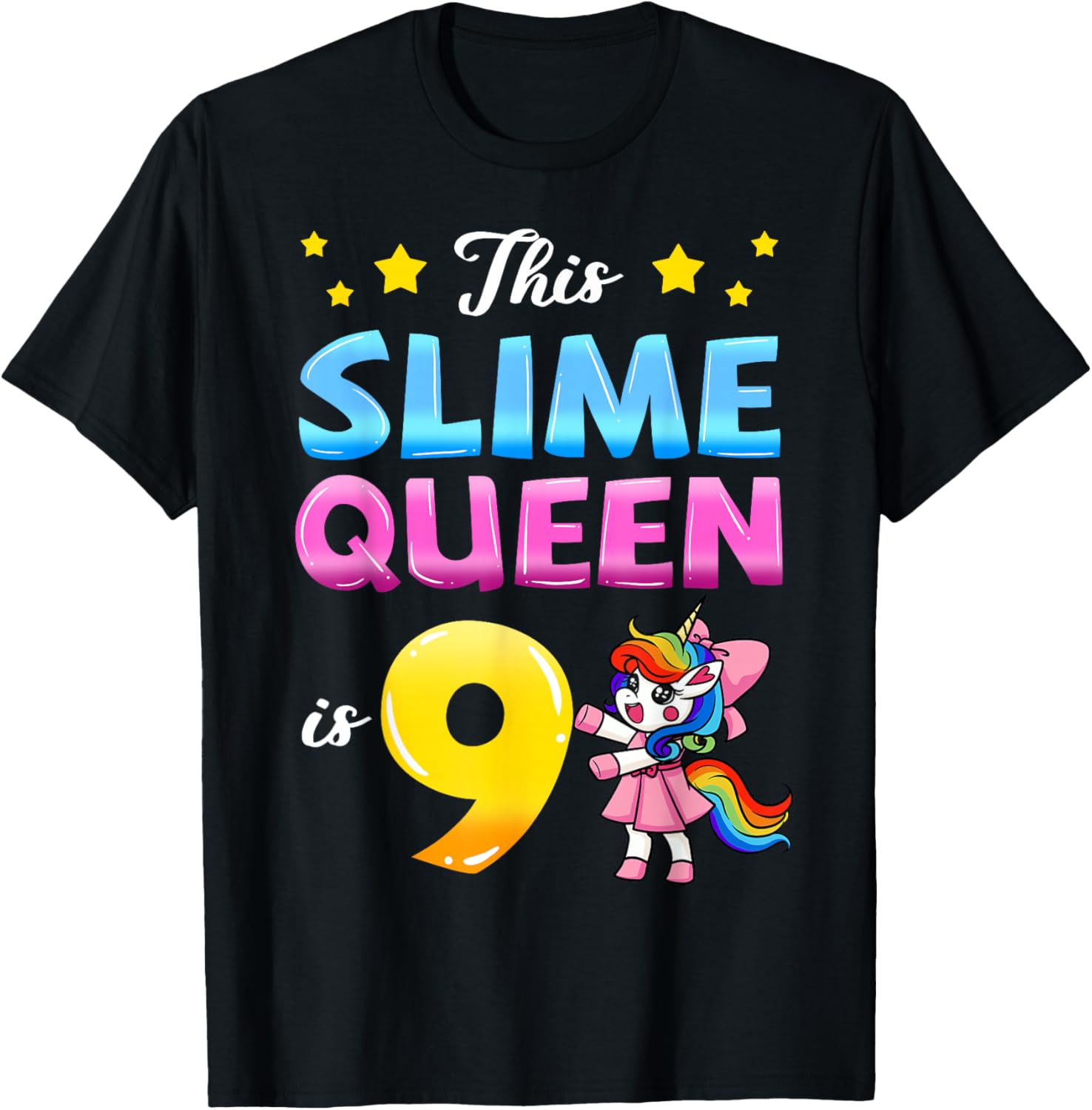 Slime Queen 9th Birthday Crafter Sensory Play Squish Maker Apparel | Best Seller Pick | Must-Have Style