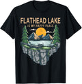Fishing Boating Camping - My Happy Place Flathead Lake Apparel | Bestseller Style | High CTR Boost