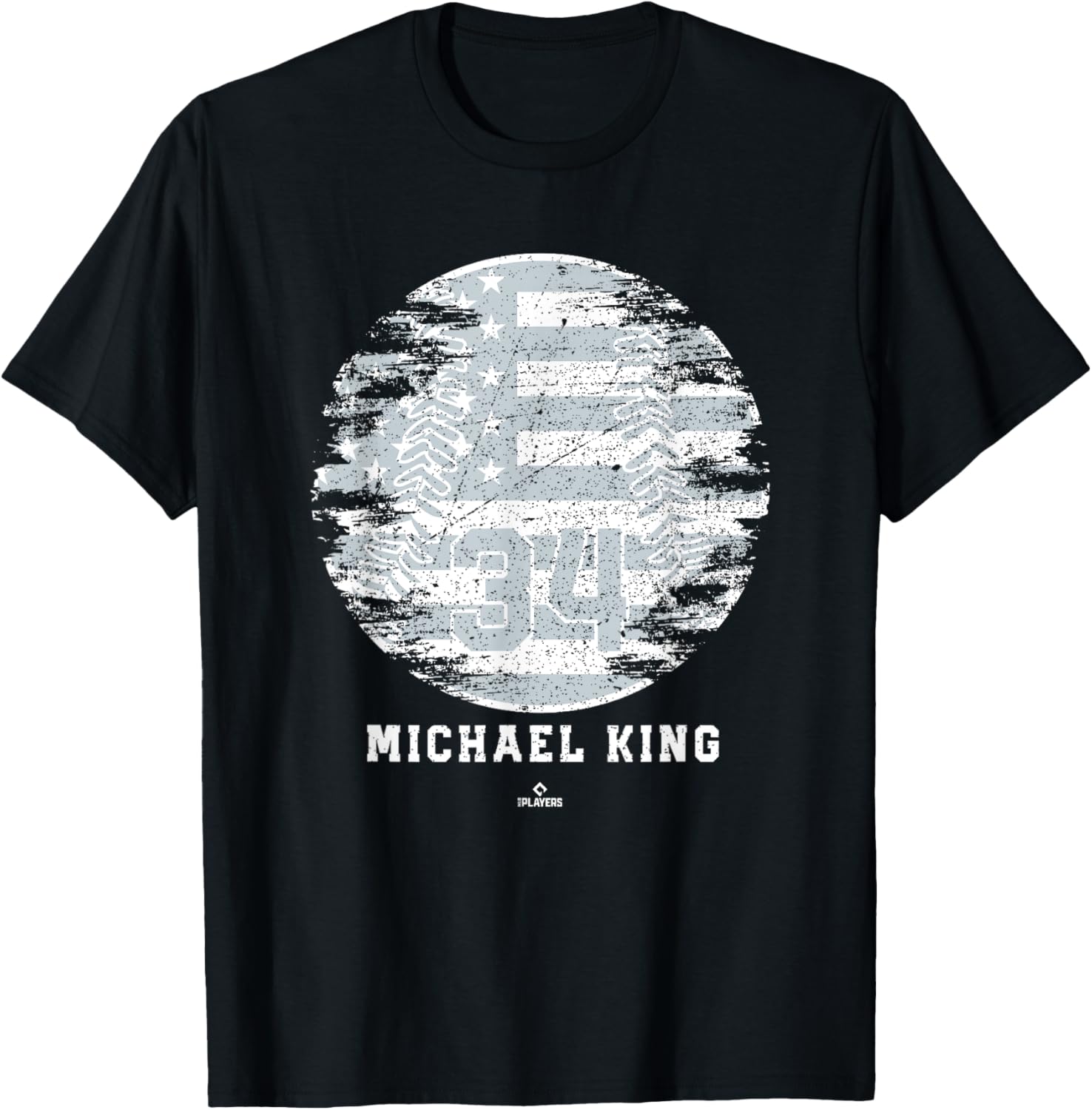 Vintage Baseball Flag Michael King New York MLBPA Apparel | US Best Seller
