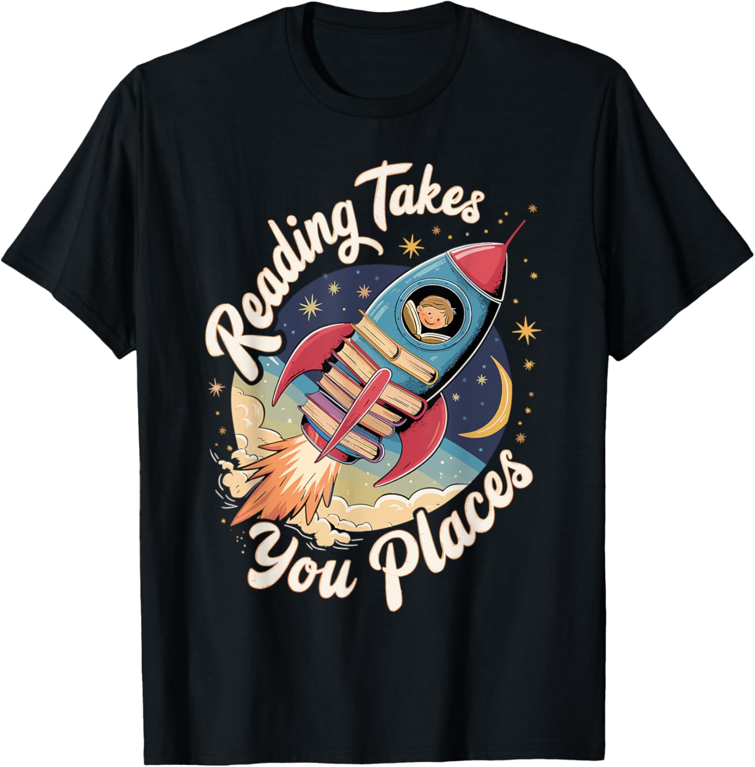 Reading Takes You Places u2013 Book Rocket Adventure Apparel | High Search Volume | Top Rated Comfort