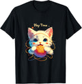 Play Time Cat Design with Yarn Ball and Whiskered Joy T-Shirt for Men Women Kids T-Shirt | Trending 2025 | Customer F...