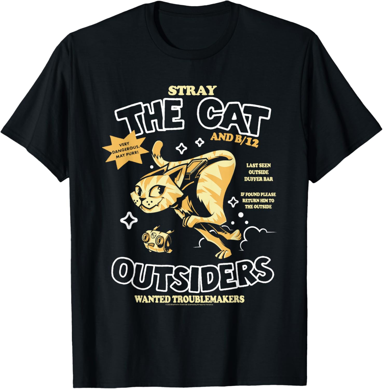 Stray The Cat Outsiders Wanted Troublemakers Video Game Apparel | Best Seller Pick | Comfort Daily Wear