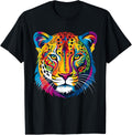 Colorful Cheetah Face Animal Print Big Cat Wildlife Graphic Apparel Trending US Gift Ready