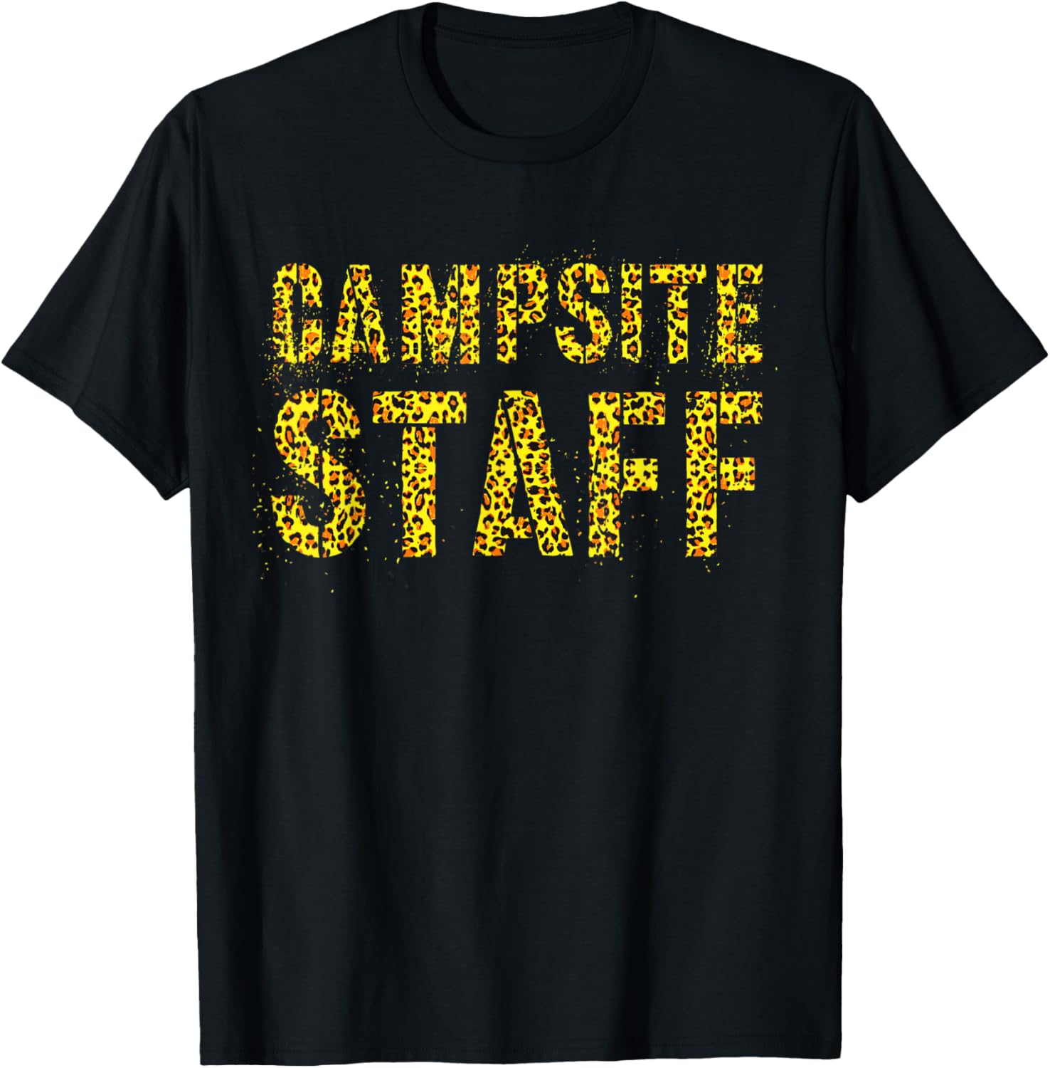 CAMPSITE STAFF Leopard Print Host Summer Counselor Teacher Apparel Comfort Fit US Top Pick