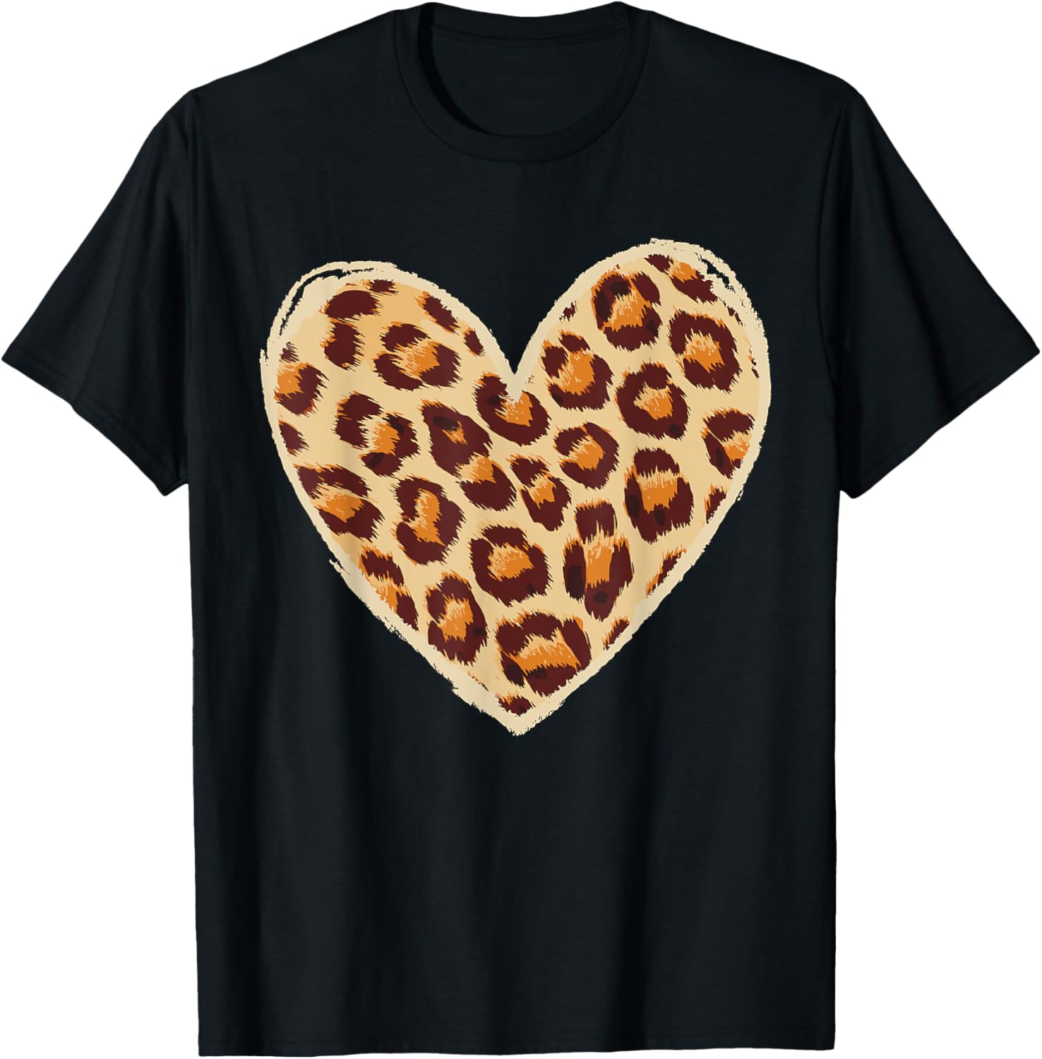 Cheetah Leopard Heart Apparel Comfort Fit Gift Ready