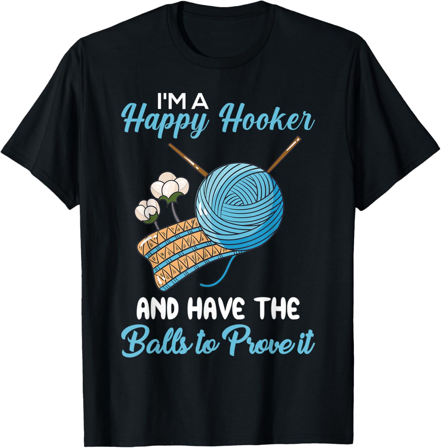 Happy Hooker Funny Knitting Crochet Yarn Knitters Yarn Supply | High Search Volume | High CTR Title