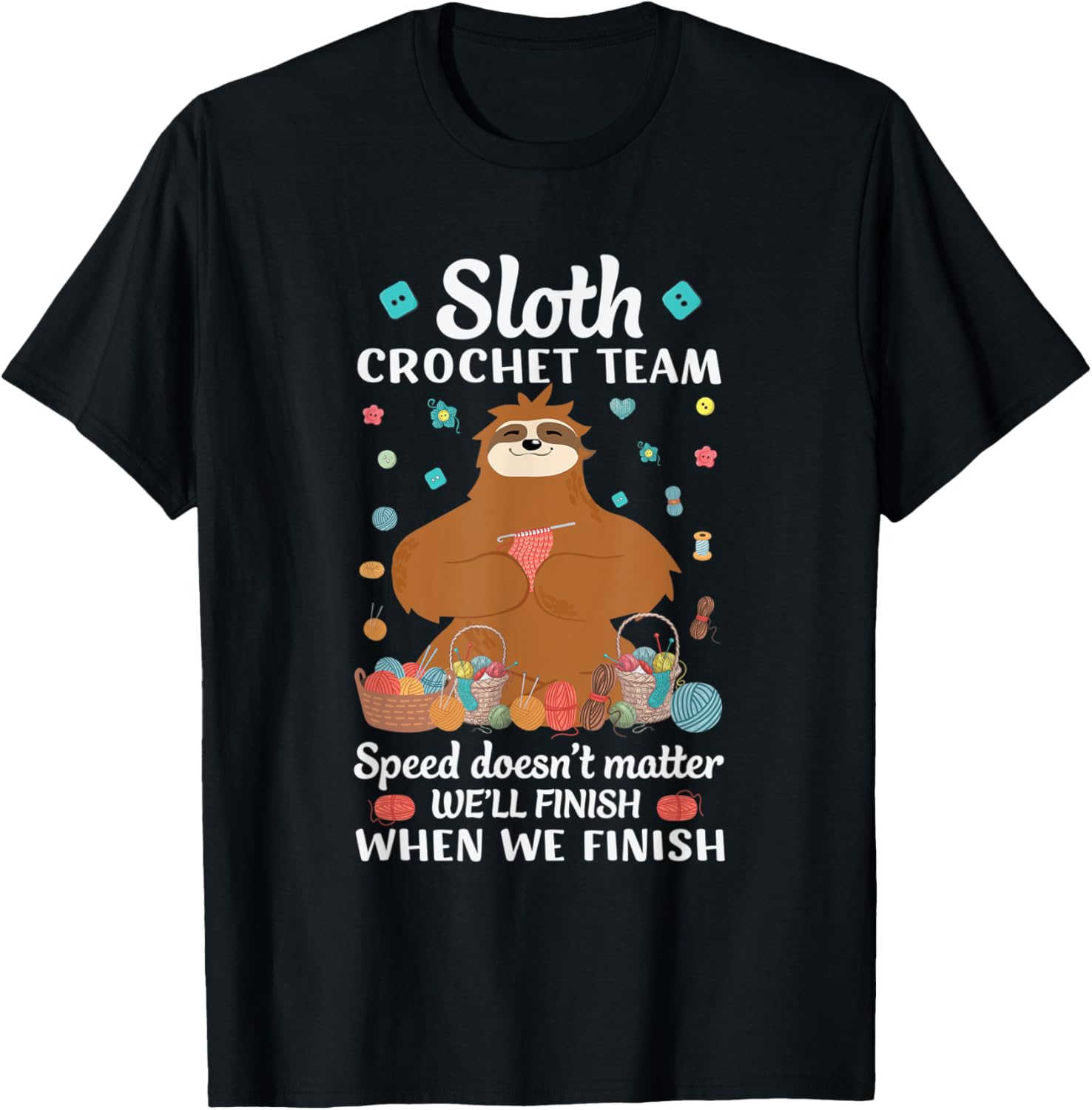 Funny sloth lazy crafter cross stitch yarn women needle Yarn Supply | Top Rated | Best Seller Choice