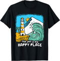 The Sea Is My Happy Place I Beach Lighthouses Coast Summer T-Shirt for Men Women Kids T-Shirt | Top Conversion Title | Perfect Gift Choice