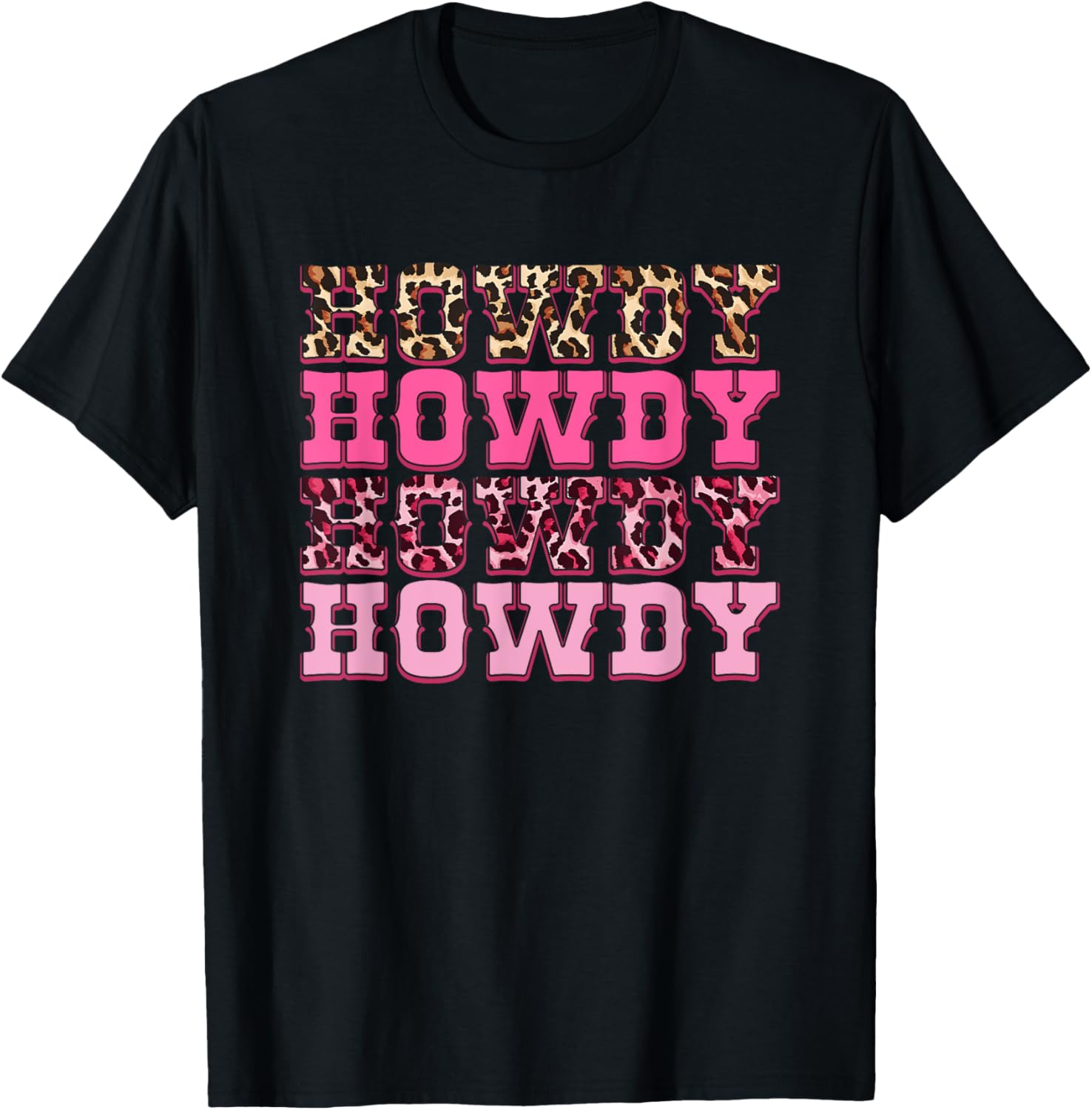 Howdy Pink Cheetah Pattern Western Vibes Apparel Trending US Hot Right Now