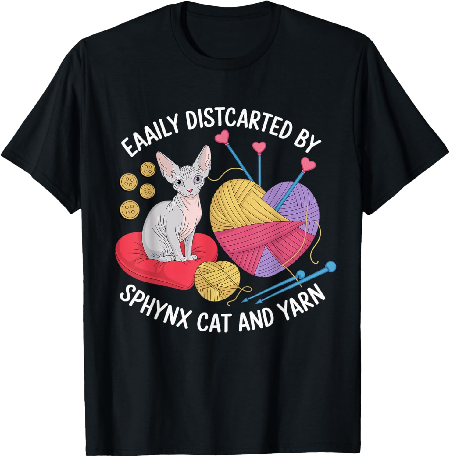Easily Disterted By Sphynx Cat And Yarn Yarn Supply | Premium Quality | Perfect for Crafters