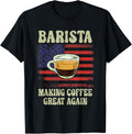 Making Coffee Great Again American Flag Coffee Maker Barista Apparel | US Viral Style | Aesthetic Fit