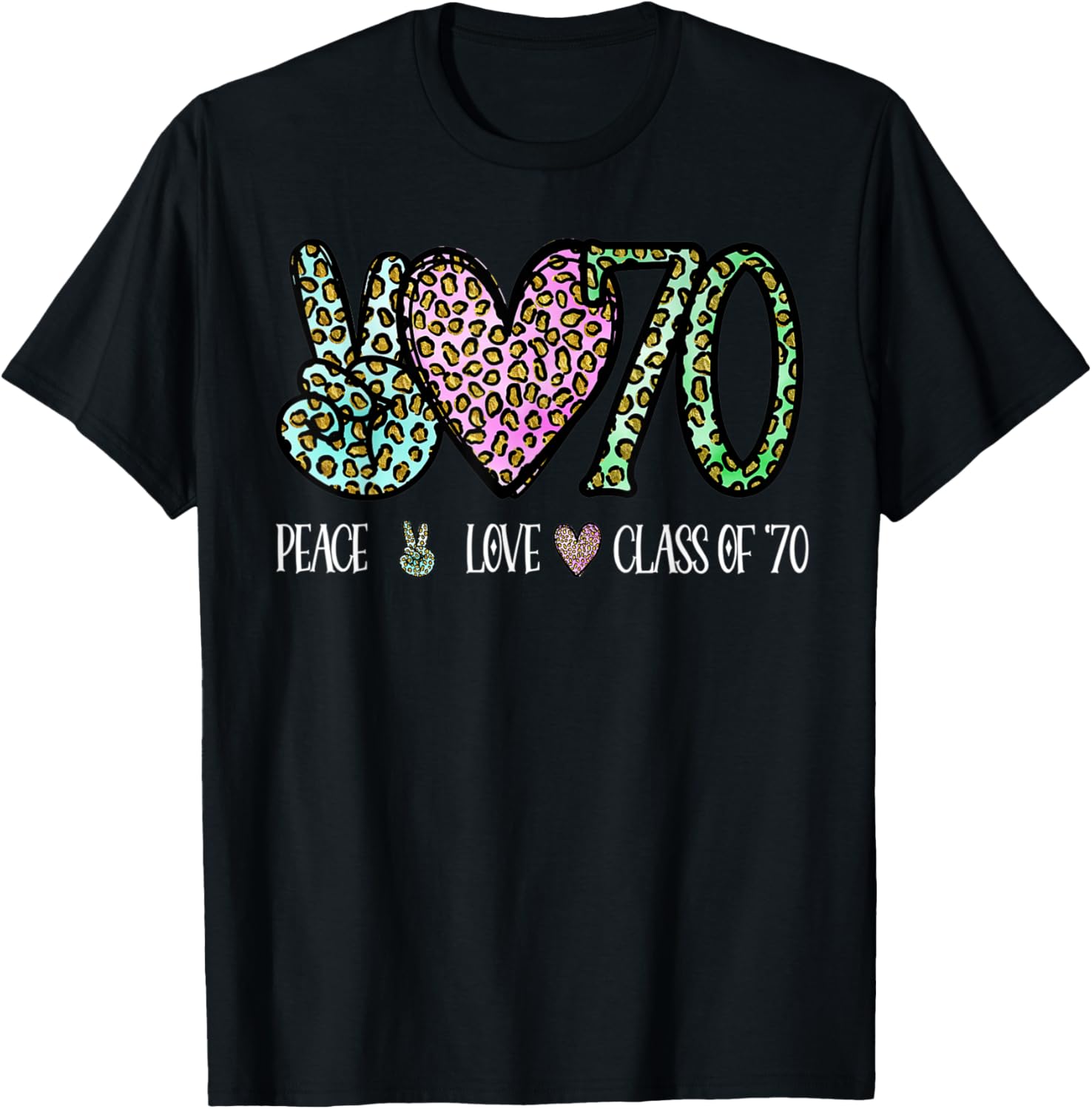 Class Of 1970 Shirt Leopard Senior Graduation Class Reunion T Shirt Premium Print Fan Favorite