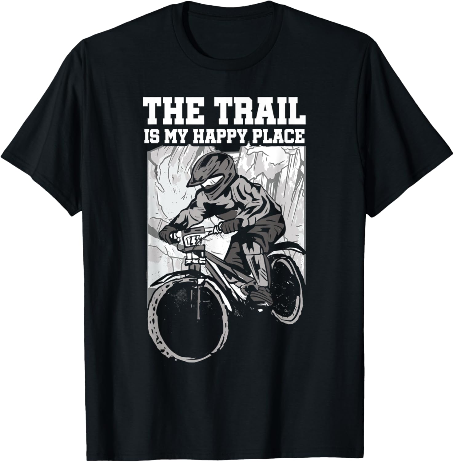 The Trail Is My Happy Place Mountain Bike Cycling Hiking Apparel | US Viral Pick | Customer Favorite
