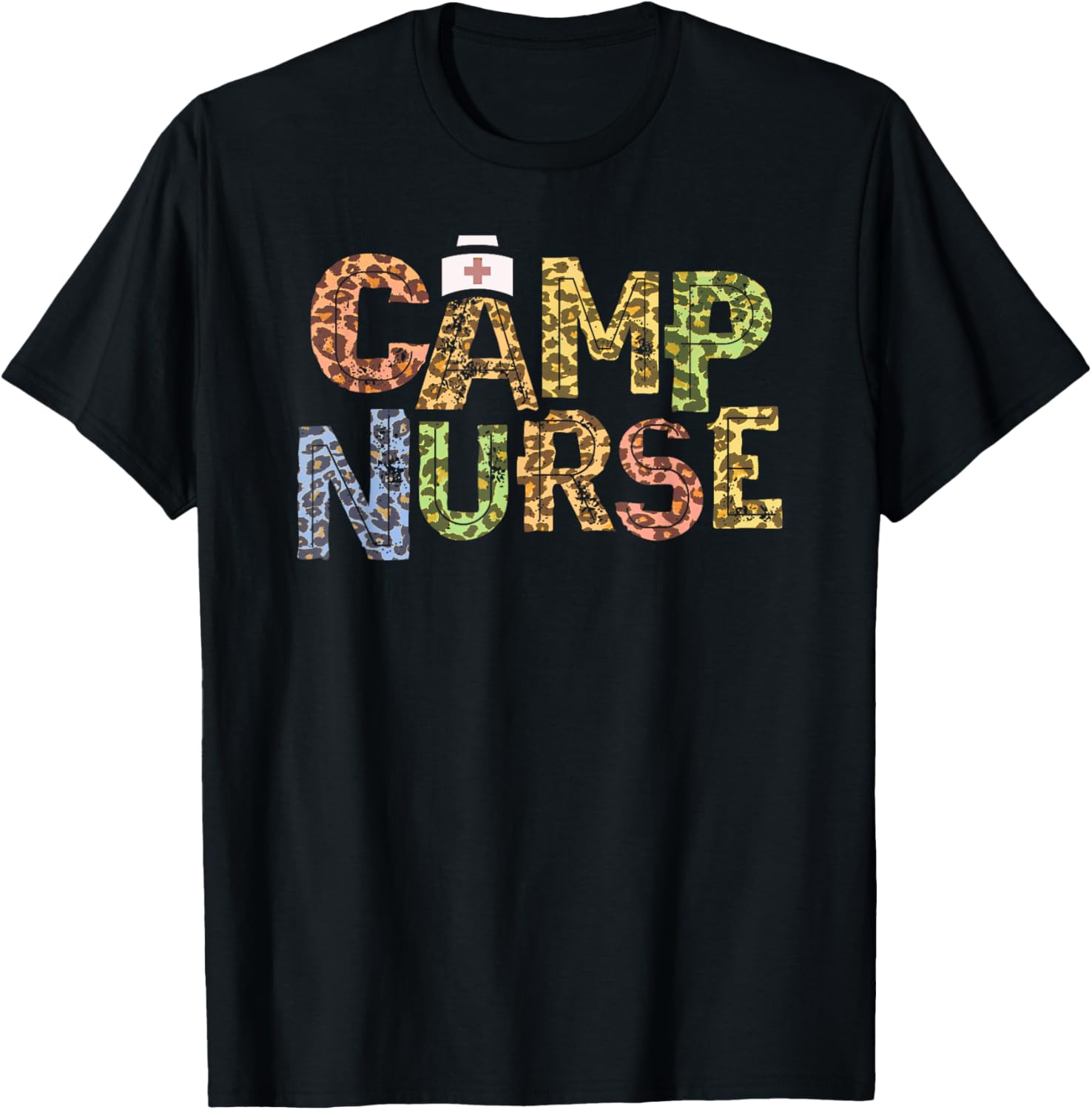 Funny CAMP NURSE Leopard Print Health Care Camping Medical Apparel Comfort Fit Everyday Wear